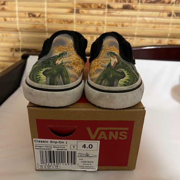 Vans slip ons 2 pairs flames & dragon - Picture 3 of 9